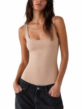 Size S Abercrombie & Fitch Soft Collection Light Brown Bodysuit